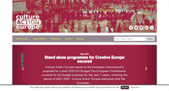 Desktop Screenshot of cultureactioneurope.org