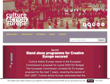Tablet Screenshot of cultureactioneurope.org